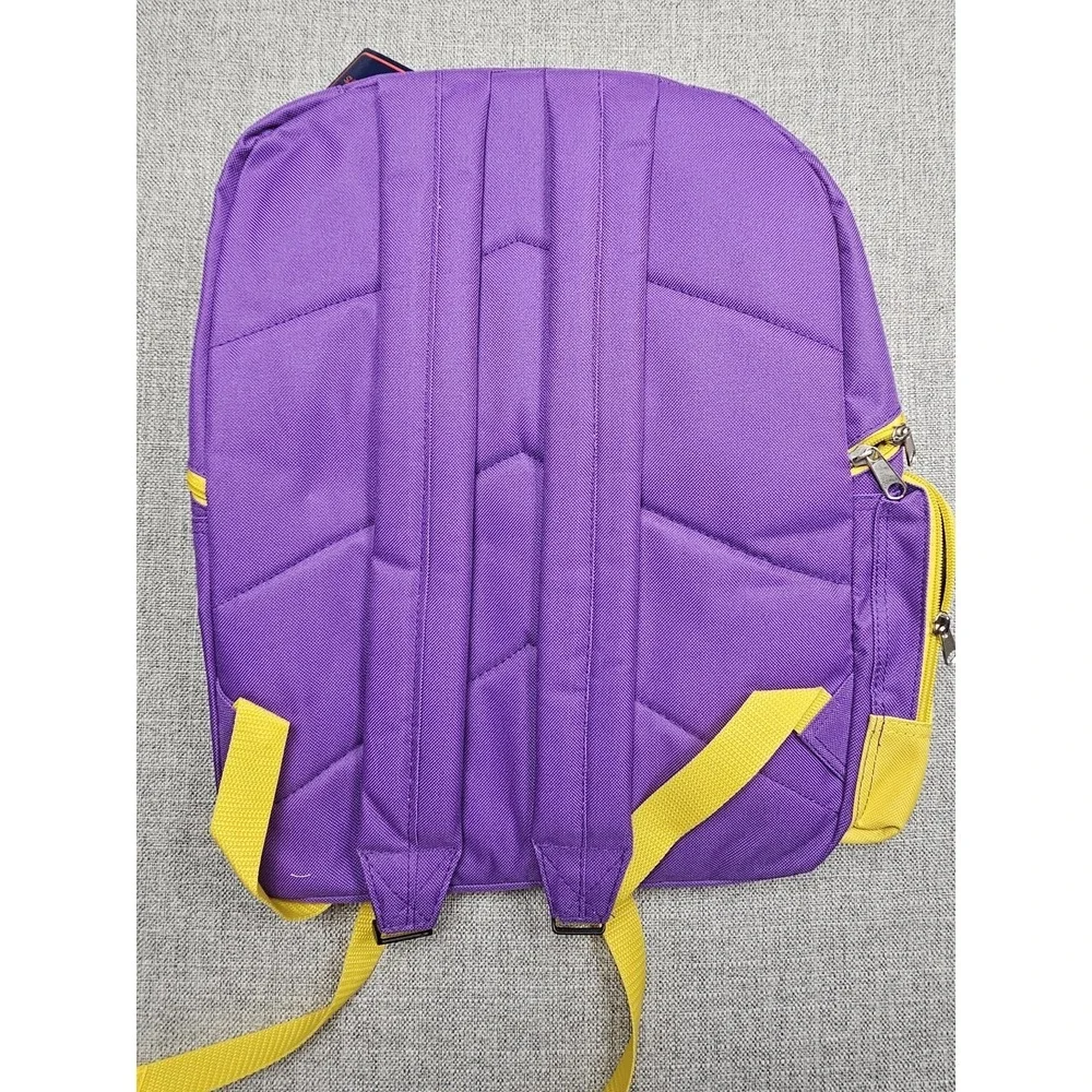 LSU Tigers Backpack NCAA College Book Bag MightyMac Sports Polyester‎ School Bag